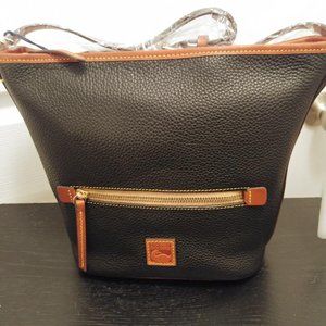 Black Leather Dooney and Bourke Crossbody Bag